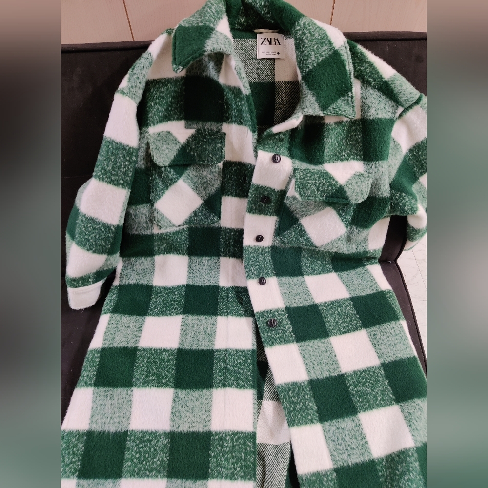 Zara Buffalo check car coat